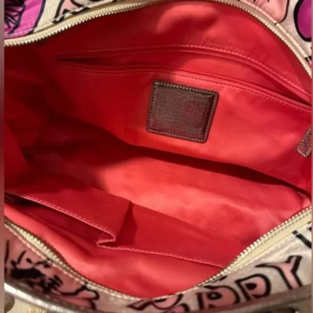 Coach Poppy Petal Print Rocker Satchel Purse (Vintage) 2010 Y2K - 16 Yrs Old! - Picture 3 of 5